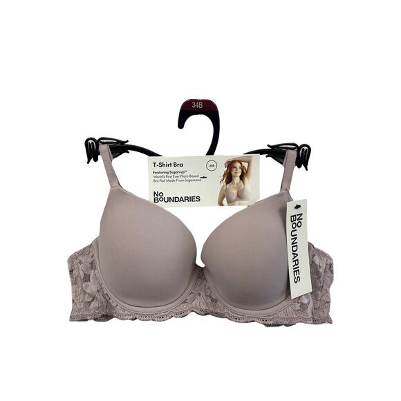 No Boundaries Womens Demi Underwire T-Shirt Bra Laurel Pink Size 36A - Picture 1 of 7